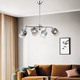 Opviq Derma - 51-04 Candelabro Cromado con Tapa de Vidrio